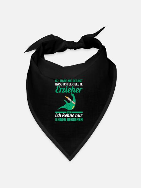 Kindergärtner Erzieher - Bandana Dreieckstuch - Schwarz