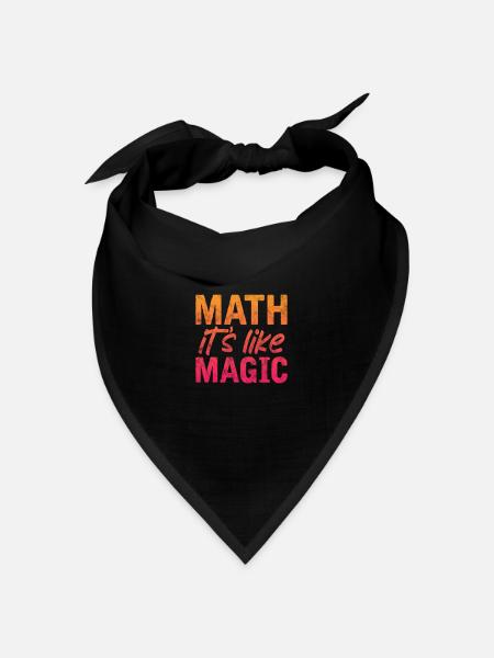 Mathematik - Bandana Dreieckstuch - Schwarz