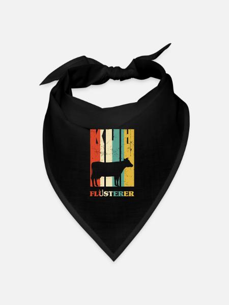 Kuh Flüsterer Kühe - Bandana Dreieckstuch - Schwarz