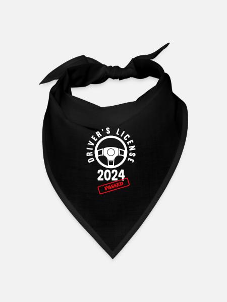 Führerschein Bestanden Geschenk - Bandana Dreieckstuch - Schwarz