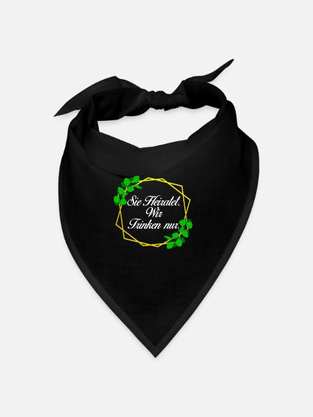Junggesellinnenabschied Braut Trauzeugin - Bandana Dreieckstuch - Schwarz