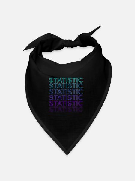Statistiker Statistikerin Retro - Bandana Dreieckstuch - Schwarz