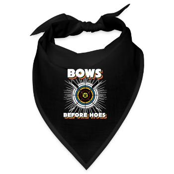 Langbogen Bogenschütze 3D Bogensport - Bandana Dreieckstuch - Schwarz - Vorne