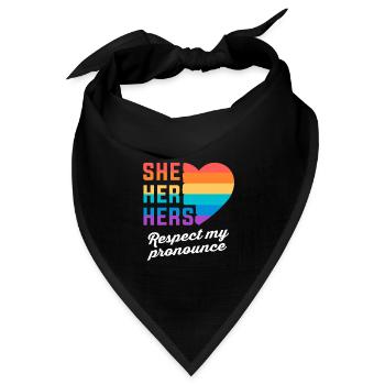 Transe Transgender Transsexuell Geschenk Queer - Bandana Dreieckstuch - Schwarz - Vorne