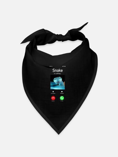 Snake Serpent Phone Display Snake - Bandana Dreieckstuch - Schwarz