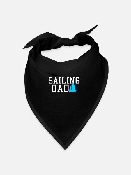 sailing dad - Bandana Dreieckstuch - Schwarz