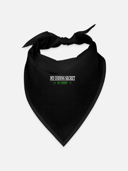 Lustiger Programmierer Humor - Coding Secret No - Bandana Dreieckstuch - Schwarz