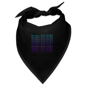 Schulbusfahrer Retro - Bandana Dreieckstuch - Schwarz - Vorne