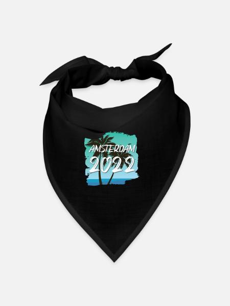 Amsterdam 2022 - Bandana Dreieckstuch - Schwarz