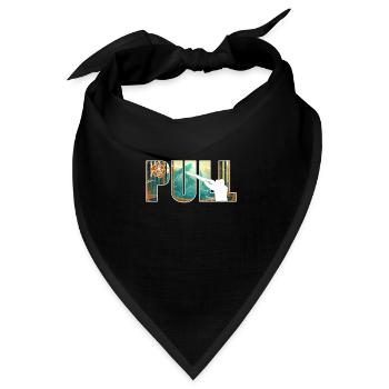 Pull Tontaubenschießen Sportschütze - Bandana Dreieckstuch - Schwarz - Vorne