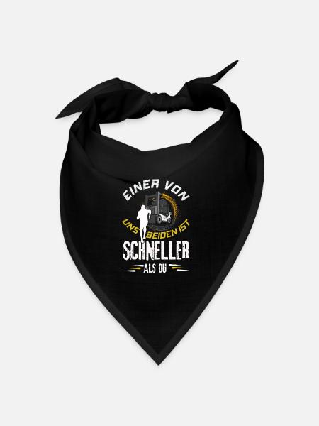 Einer Von Uns Beiden Ist Schneller Als Du Stapler - Bandana Dreieckstuch - Schwarz