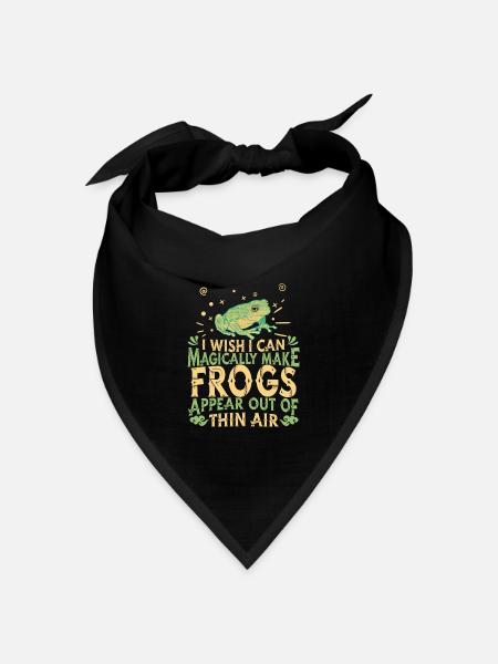 Frosch Frösche Amphibie - Bandana Dreieckstuch - Schwarz