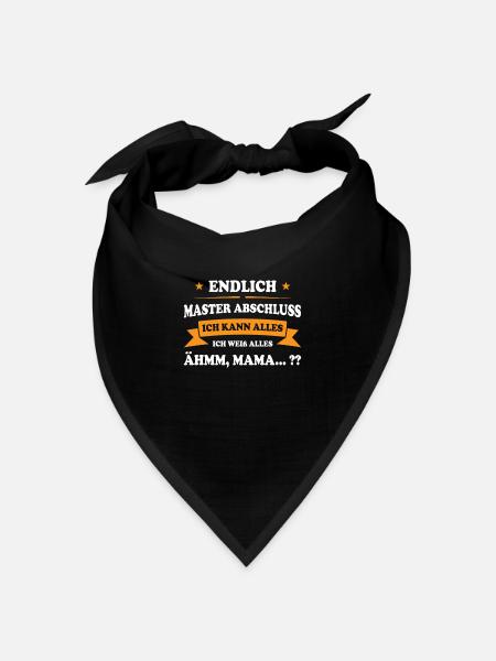 Master Abschluss Master-Abschluss Geschenk - Bandana Dreieckstuch - Schwarz