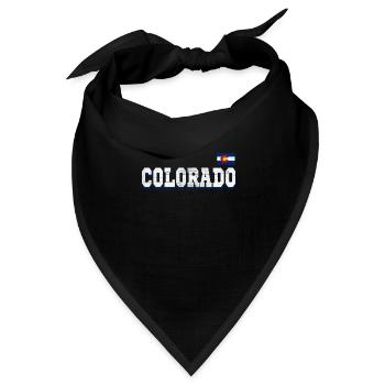State Name America State Flag Colorado - Bandana Dreieckstuch - Schwarz - Vorne