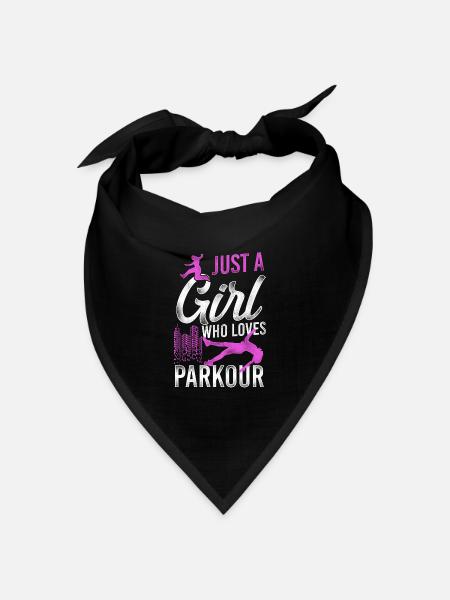 Parkour Free Running Traceur Girl - Bandana Dreieckstuch - Schwarz