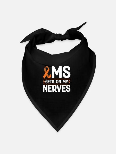 MS Gets On My Nerves Multiple Sclerosis Awareness - Bandana Dreieckstuch - Schwarz