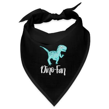 Dino Fan - Bandana Dreieckstuch - Schwarz - Vorne