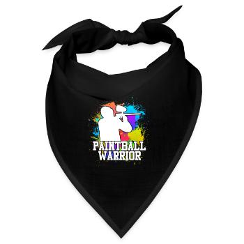 Paintball Warrior Paintballer - Bandana Dreieckstuch - Schwarz - Vorne