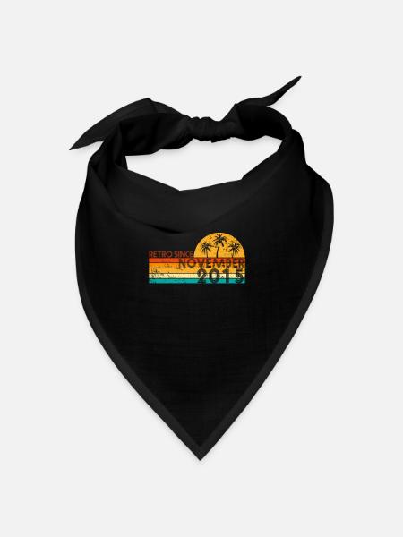 Retro since Mai 2015 - Geburtstag im Mai - Bandana Dreieckstuch - Schwarz