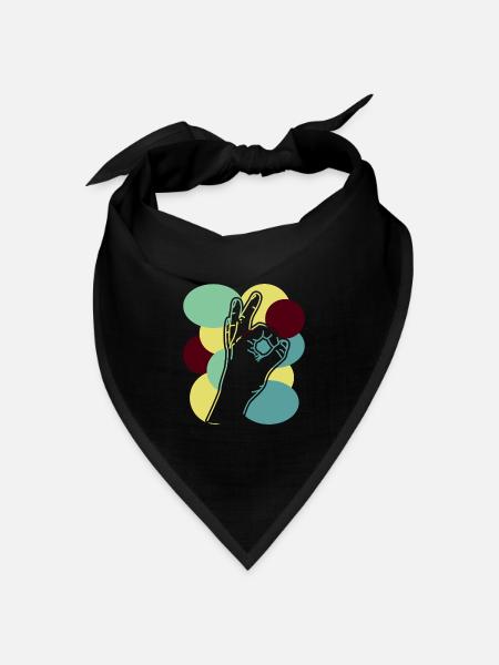 Reingeschaut Retro Reingeguckt - Bandana Dreieckstuch - Schwarz