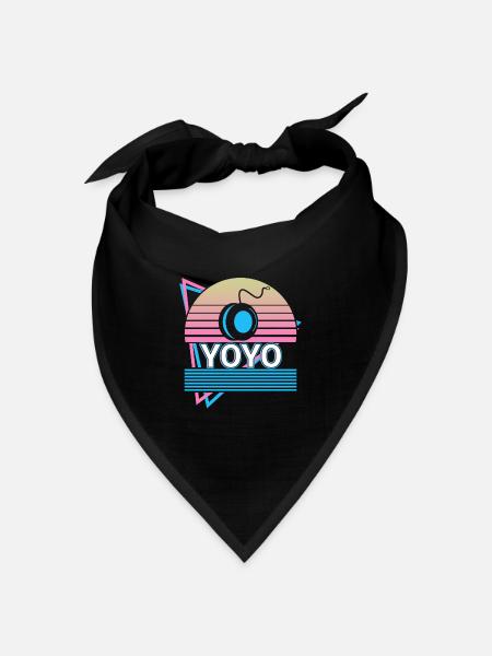 Yoyo Retro Geschenk - Bandana Dreieckstuch - Schwarz