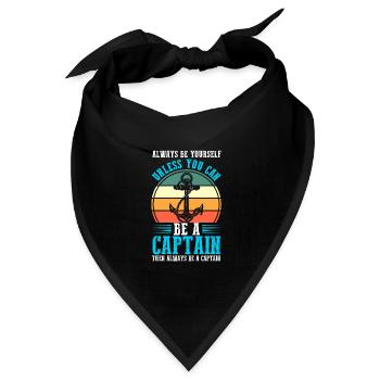 Kapitän Boot Kapitäne Geschenk - Bandana Dreieckstuch - Schwarz - Vorne