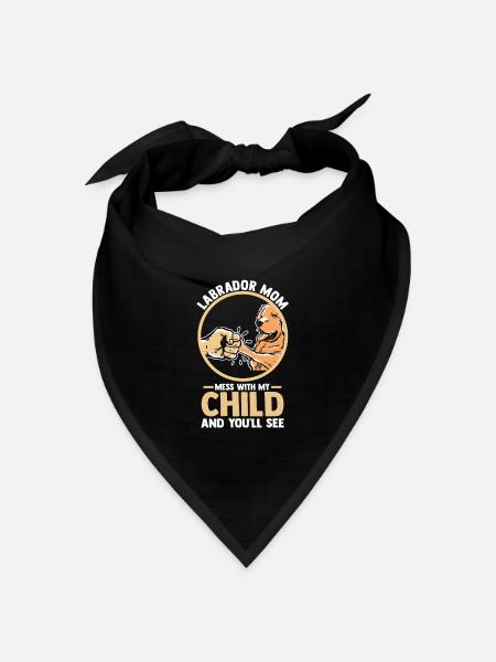 labrador mom labradorbesitzer hund labradors - Bandana Dreieckstuch - Schwarz