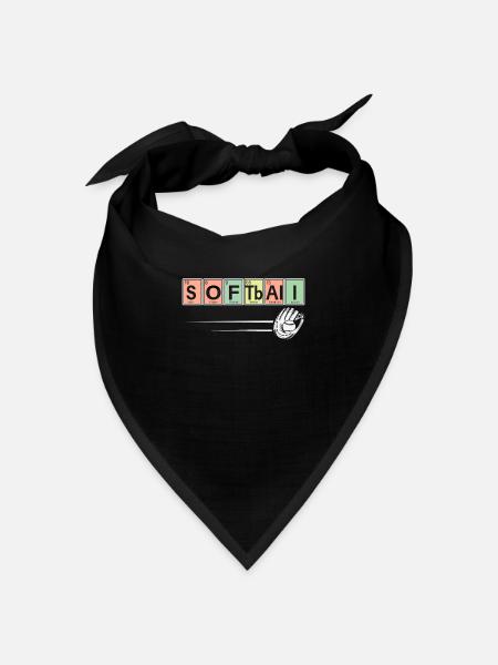 Softball-Spieler-Sport-Chemie - Bandana Dreieckstuch - Schwarz