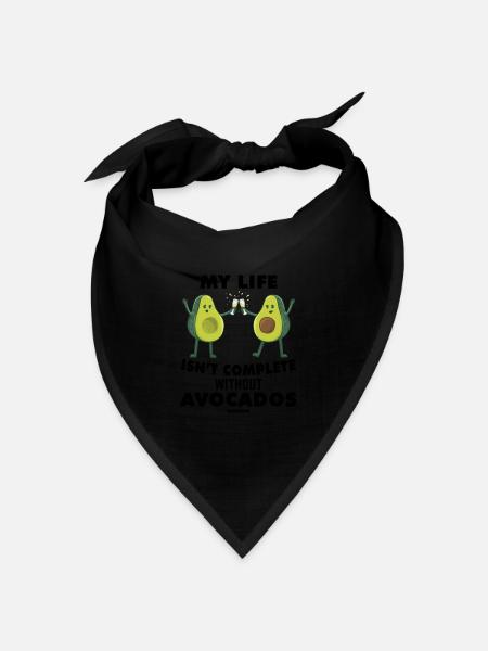 My Life Isn't Complete Without Avocados - Bandana Dreieckstuch - Schwarz