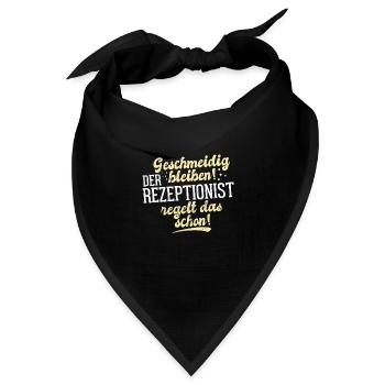 Geschmeidig Der Bleiben Regelt Das Schon - Bandana Dreieckstuch - Schwarz - Vorne