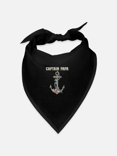 Boating Dad Boat Captain Pontoon Sailor Cruising - Bandana Dreieckstuch - Schwarz