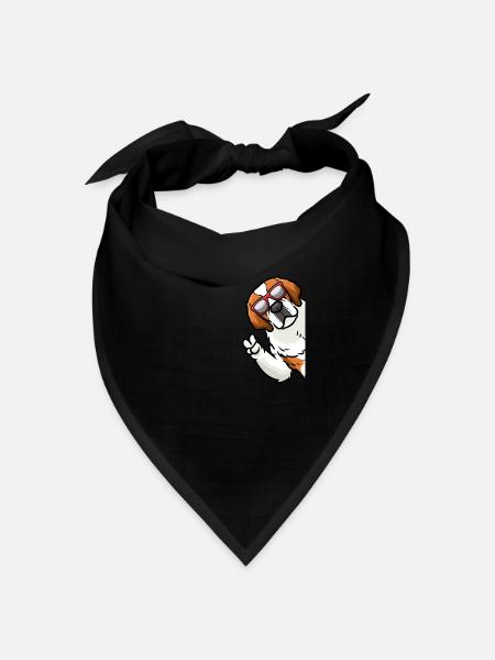 Bernhardiner Hund St. Bernhardshund - Bandana Dreieckstuch - Schwarz