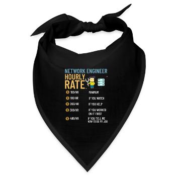Netzwerkingenieur Network Engineer Computer - Bandana Dreieckstuch - Schwarz - Vorne