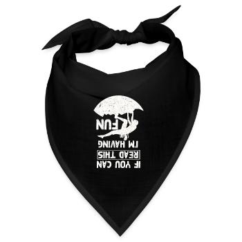 Lustiges Klettern Witz Bouldern - Bandana Dreieckstuch - Schwarz - Vorne