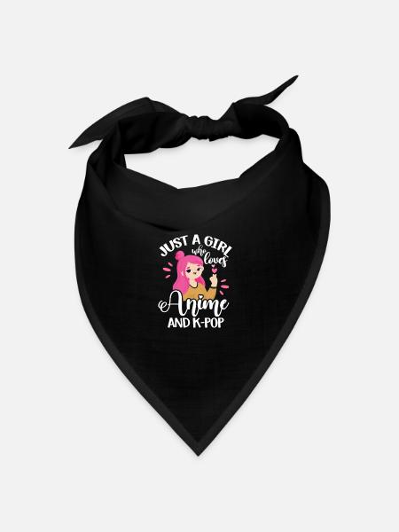 K-Pop Anime - Bandana Dreieckstuch - Schwarz