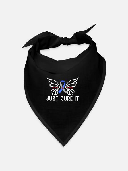 Just Cure It - Type 1 Diabetes Awareness Month - Bandana Dreieckstuch - Schwarz