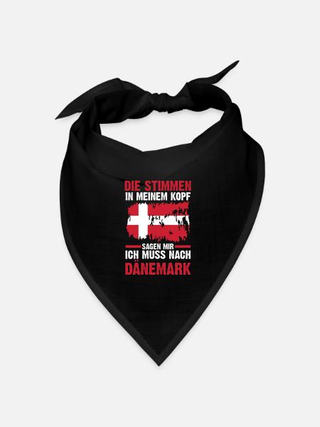 Skandinavien Dänemark Däne Dänisch - Bandana Dreieckstuch - Schwarz