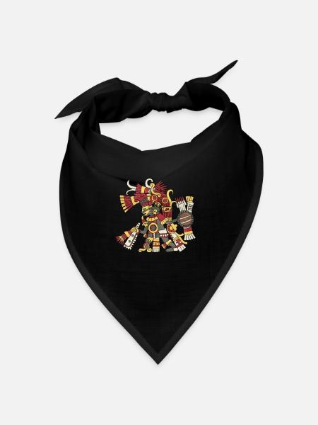 Tezcatlipoca Aztekengott Nahuatl Maya Inka Tolteke - Bandana Dreieckstuch - Schwarz