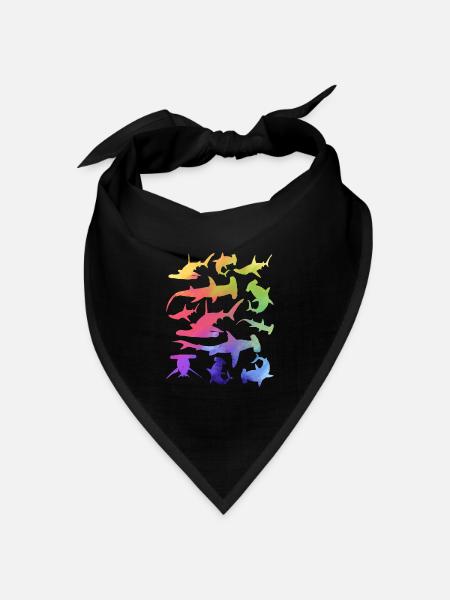 Hai-Liebhaber Sharkfish Hammerhaie - Bandana Dreieckstuch - Schwarz