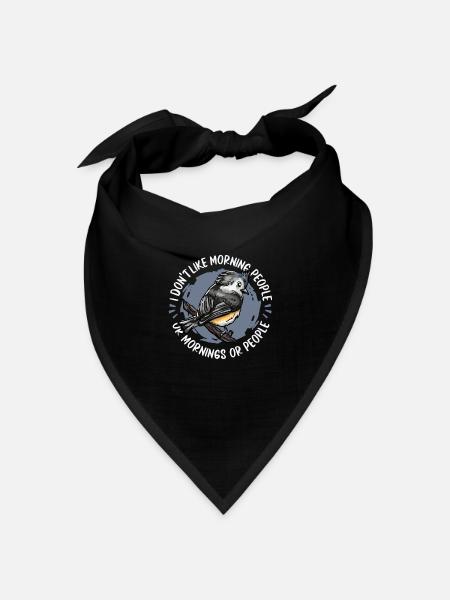 Vogel Vögel - Bandana Dreieckstuch - Schwarz