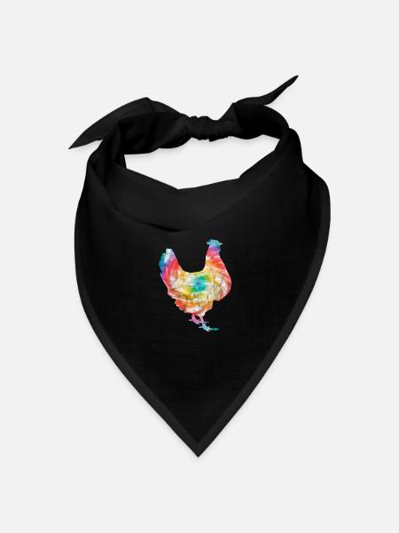 Huhn - Bandana Dreieckstuch - Schwarz