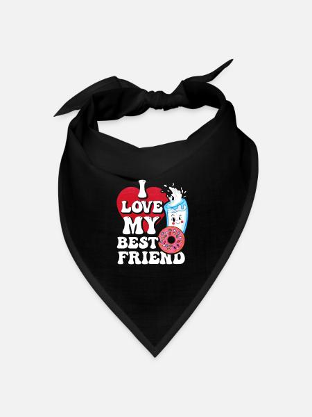 Milch-donut-geschenk - Bandana Dreieckstuch - Schwarz