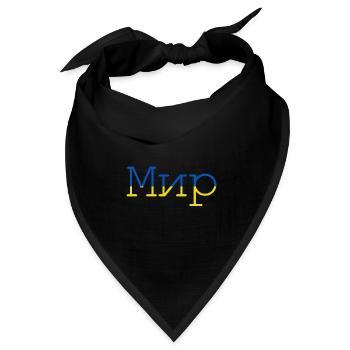 Frieden Ukraine Mir Finnland - Bandana Dreieckstuch - Schwarz - Vorne