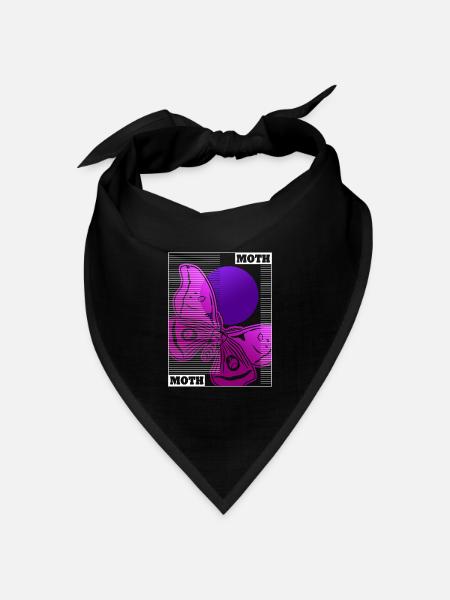 Moth Vaporwave Motten Occult Motte Goth - Bandana Dreieckstuch - Schwarz