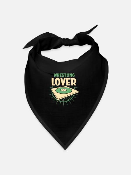 Ringen Liebhaber Ringkampf Wrestler Ringer - Bandana Dreieckstuch - Schwarz
