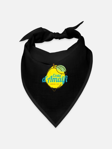 Costa d'Amalfi Zitrone Amalfi Italien Amalfiküste - Bandana Dreieckstuch - Schwarz