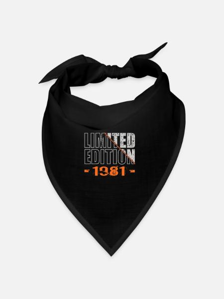 Limited Edition 1981 - Bandana Dreieckstuch - Schwarz