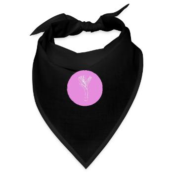 Lauch - Bandana Dreieckstuch - Schwarz - Vorne