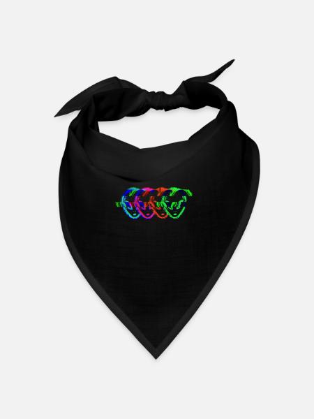 Alien Galaxy Ufo Außerirdische Raumschiff Weltall - Bandana Dreieckstuch - Schwarz