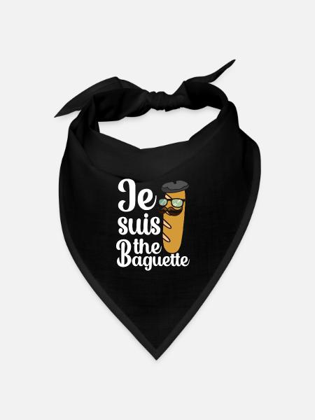 Frankreich - Bandana Dreieckstuch - Schwarz